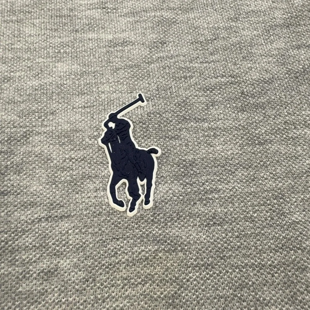 Polo Ralph Lauren Polo Shirt Mens 2XL Gray 100% Cotton Jersey Classic Fit Logo
